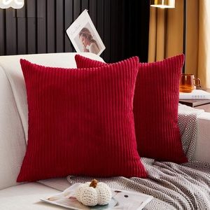 24x24 2pk Red Soft Pillow Covers